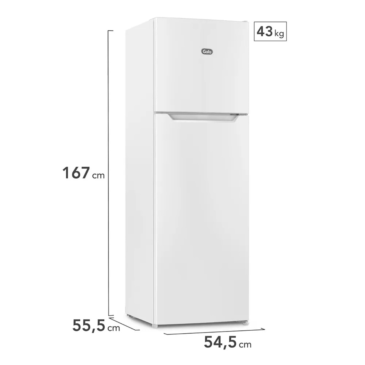 Heladera No Frost Inverter 262L Gafa HGNF251B Blanca